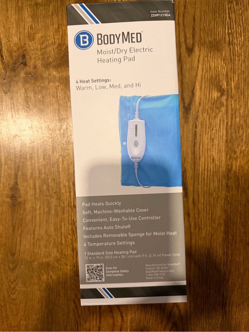 BodyMed Moist/Dry Electric Heating Pad - Blue